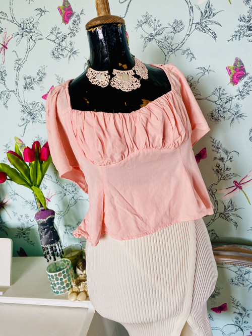 Halenka peplum lososová — foto 2
