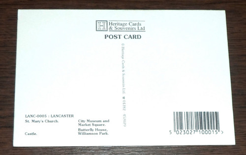Čistá POHLEDNICE • Lancaster, Anglie — foto 2