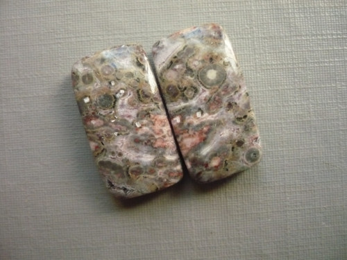 Pár kabošonů - jaspis leopardí 20 mm, č.2Bf — foto 2