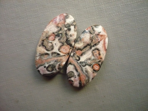 Pár kabošonů - jaspis leopardí 23 mm, č.11Bf — foto 2