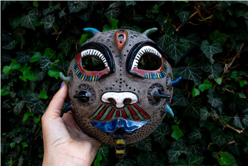 Keramická africká maska — foto 4