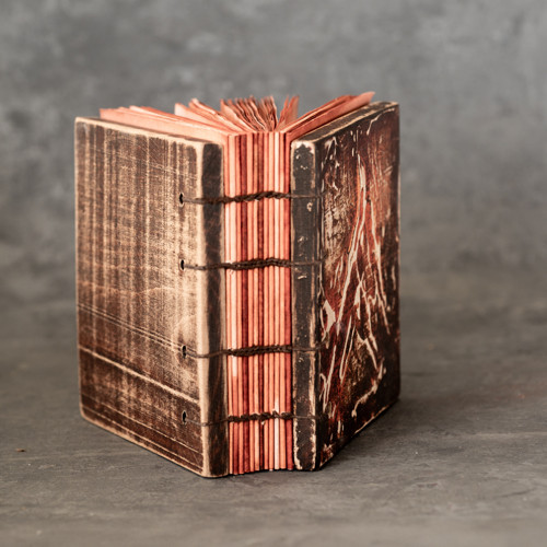 #06 Wooden cube - dřevěná - rezavé listy — foto 3