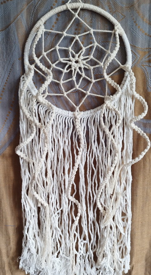 Macramé " Lapač snů- přírodní " — foto 3