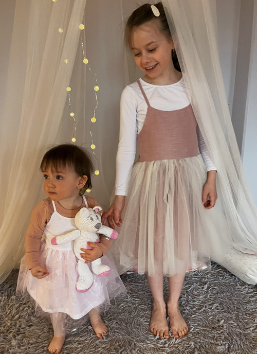 Lněné šaty s tylovou sukýnkou SOFIE — foto 3