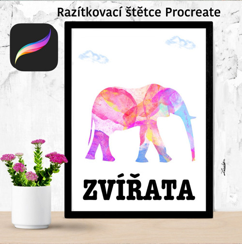 Zvířata - Procreate razítkovací štětce 40 ks — foto 4