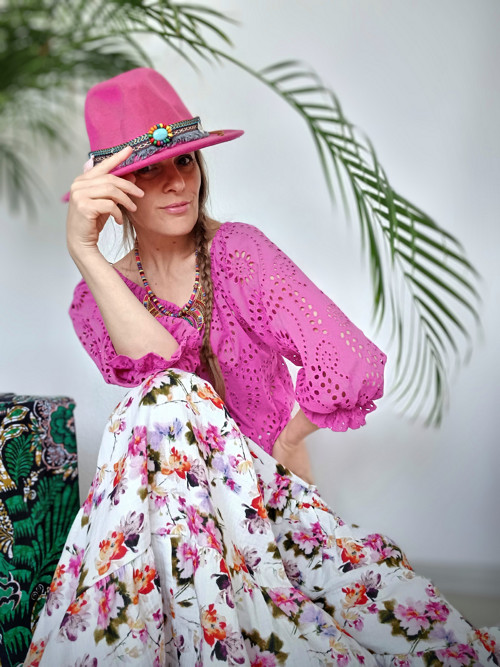 Sukně V Boho Stylu Mušelín Bio Kvéty — foto 2