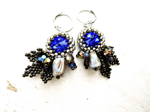 Royal Blue ... Swarovski rivoli — foto 3