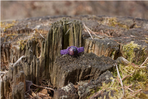 Fialový prsten s tygřím okem — foto 2