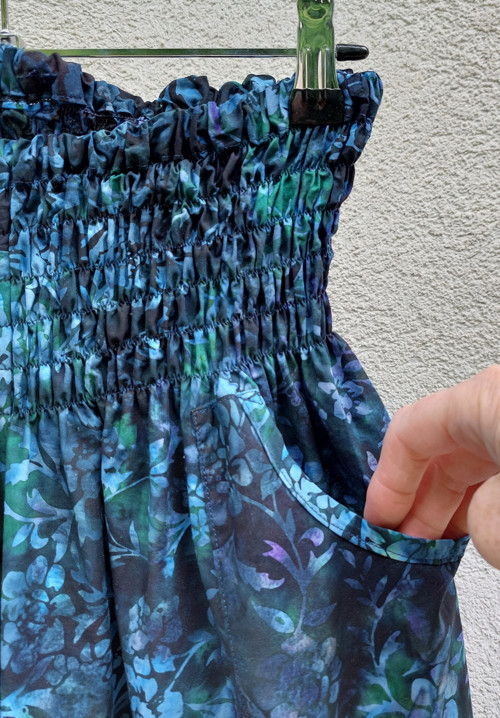 Turecké kalhoty Modrozelené-bali batik — foto 4