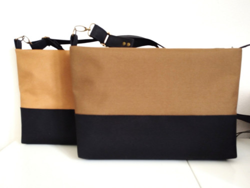 Hnědo-černá kabelka/crossbody — foto 3