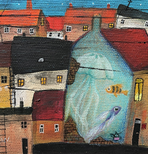 Noční město - 20x20cm — foto 2