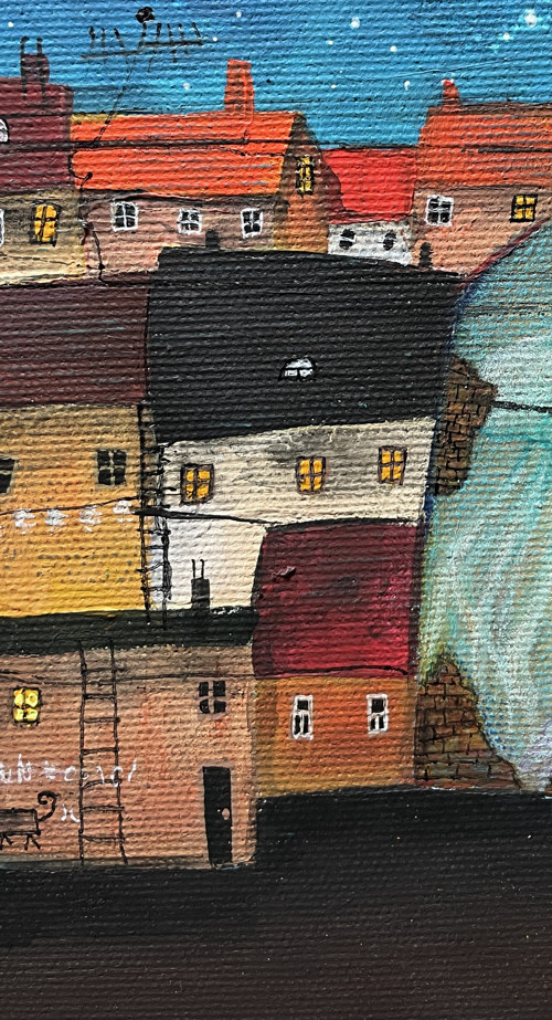 Noční město - 20x20cm — foto 3