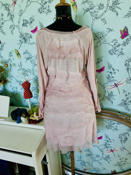 Hedvábné šaty powder pink — foto 5