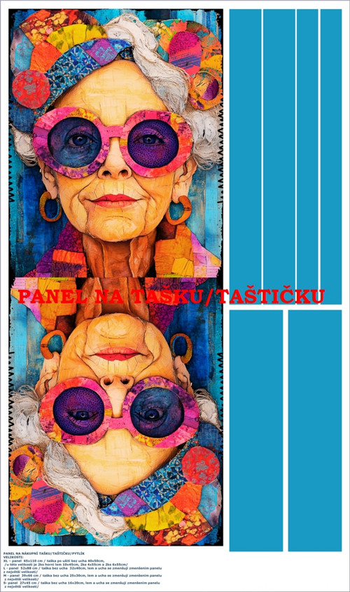 Panel na tašku/taštičku - bavlna XL — foto 2