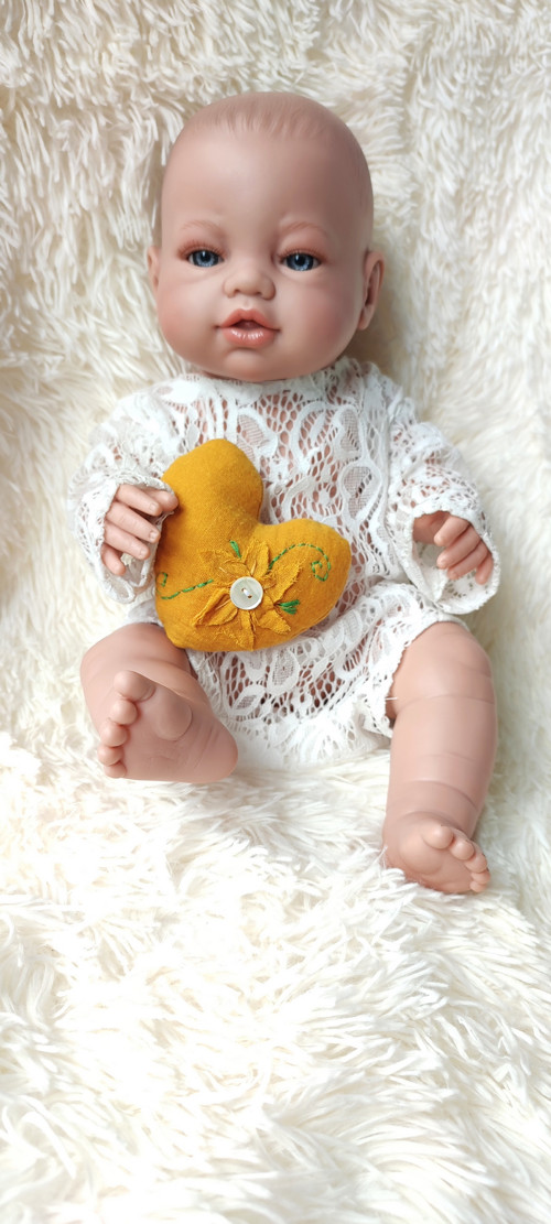 Mušelínový sen, mini srdíčko . č.185/5 — foto 2