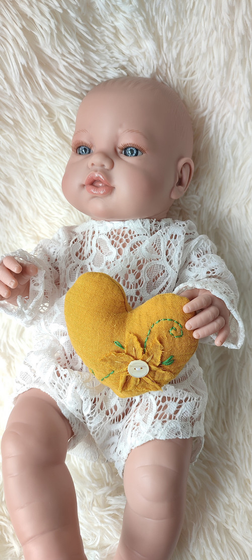 Mušelínový sen, mini srdíčko . č.185/5 — foto 4