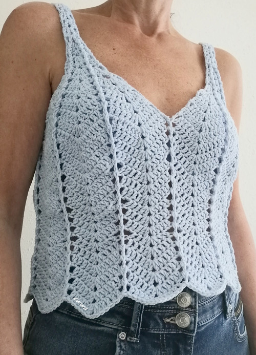 Háčkovaný dámský top — foto 5