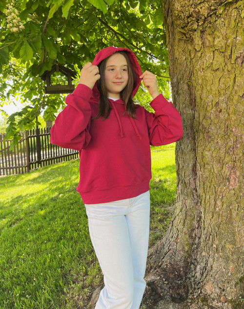Mikina CROP - GRANÁTOVÉ JABLÍČKO — foto 3