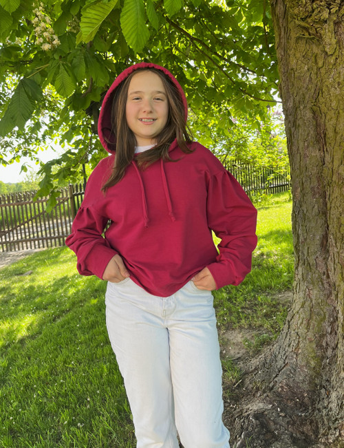 Mikina CROP - GRANÁTOVÉ JABLÍČKO — foto 4