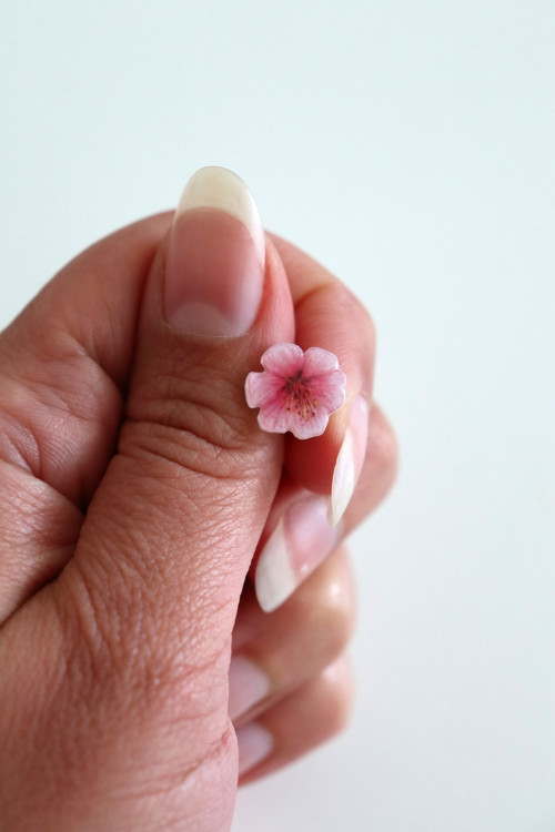 Sakura, třešeň - designové náušnice — foto 3