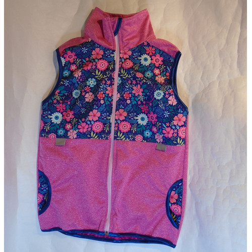 Dětská letní softshell. vesta Kytičky — foto 2