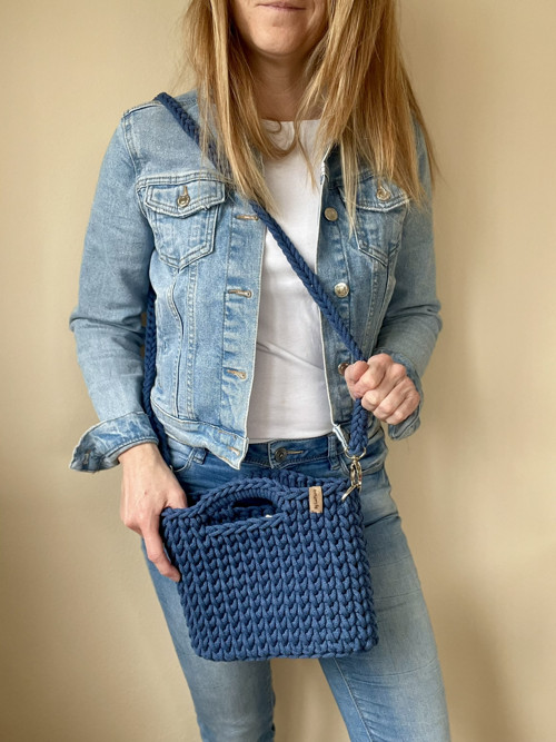 Háčkovaná kabelka Elegant petrolej — foto 3