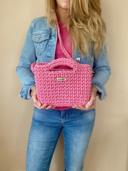 Háčkovaná kabelka Elegant růžová — foto 6