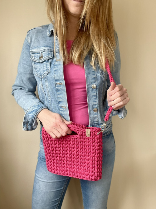 Háčkovaná kabelka Elegant fuchsiová — foto 4
