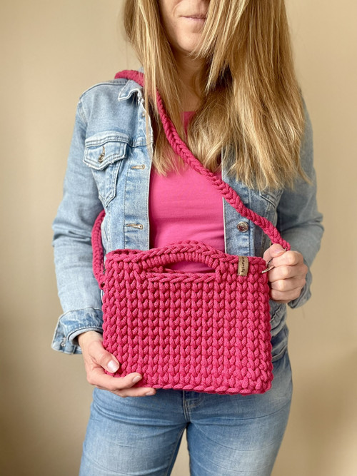 Háčkovaná kabelka Elegant fuchsiová — foto 6