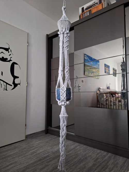 Macramé závěs na květinu — foto 2