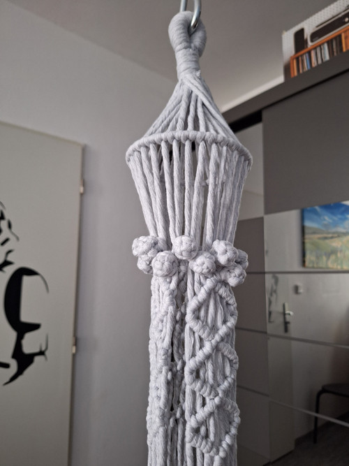 Macramé závěs na květinu — foto 4