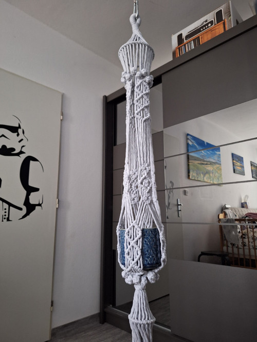 Macramé závěs na květinu — foto 3