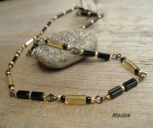 Gold and Black ..... náhrdelník — foto 4