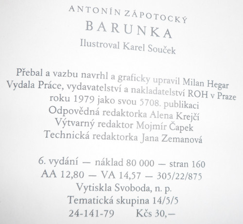 Antonín Zápotocký: BARUNKA, 1979 — foto 5