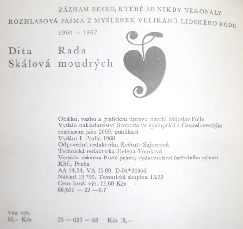Dita Skálová: RADA MOUDRÝCH, 1968 — foto 5