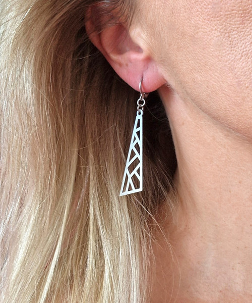 Ocelové náušnice*geometrické tvary — foto 4