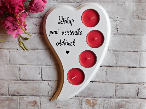 Svícen srdce pro paní asistentku — foto 3