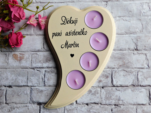 Svícen srdce dárek pro paní asistentku — foto 5