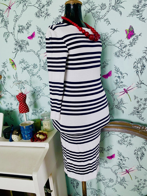 Šaty chic pruhované — foto 3