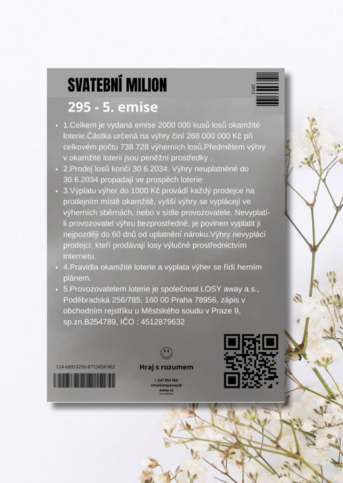 Svatební stírací los VÁŠ TEXT — foto 2