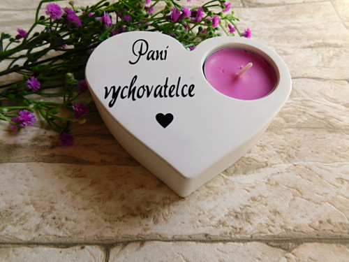 Srdce svícen pro paní vychovatelce — foto 2