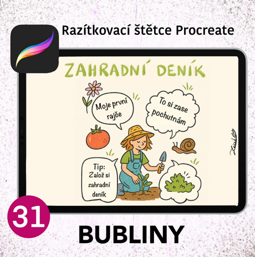 Bubliny razítkovací štětce - Procreate 31 ks — foto 3