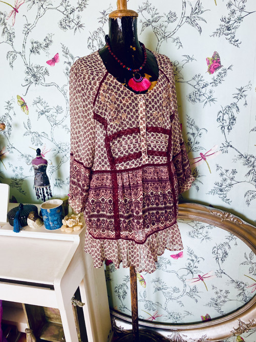 Tunika boho rozevlátá — foto 3
