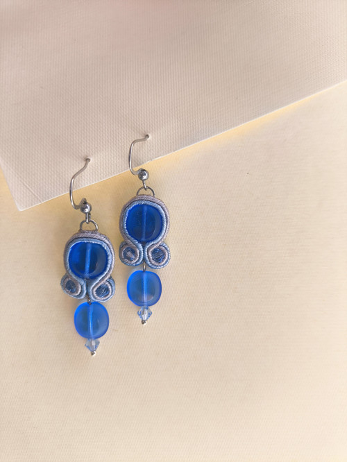 Soutache náušnice - Popelka — foto 3