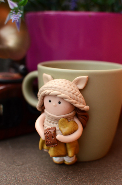 Fimo hrníček s holčičkou — foto 4