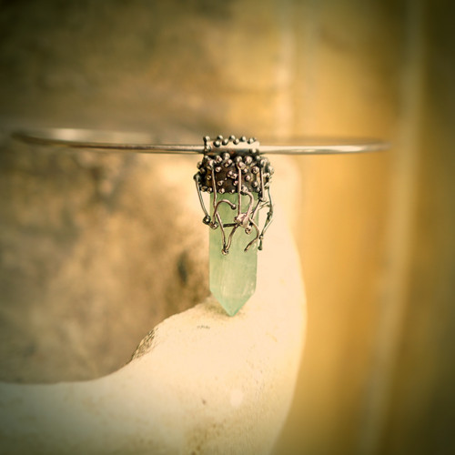 Nerezový náhrdelník.... " Green ". — foto 4