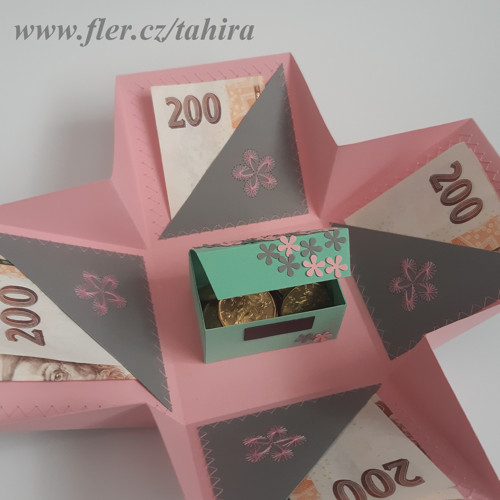 Exploding box růže růžovo-šedá — foto 3
