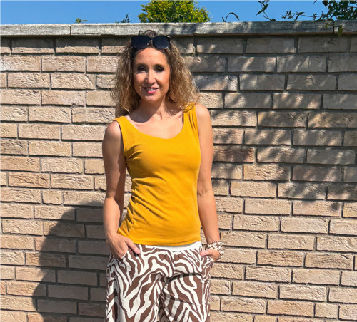 Tričko bez rukávů hořčice — foto 2