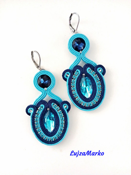 Cynthia soutache / sutaš náušnice — foto 6