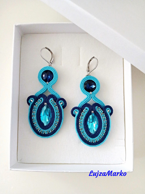 Cynthia soutache / sutaš náušnice — foto 3